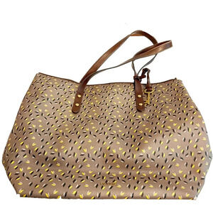 Fossil Jenna PVC Tote Bag Double Handle Key Accent Medium Zipper Shoulder Bag